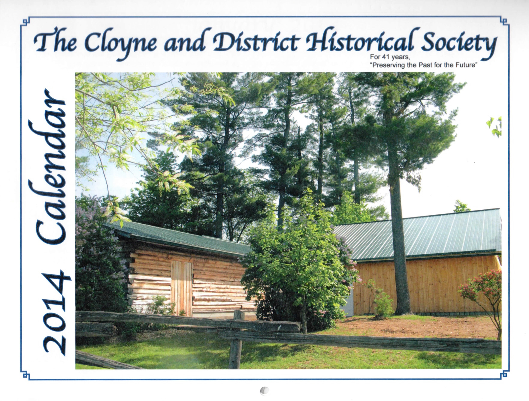 2014 Cloyne and District Historical Society Calendar Cover