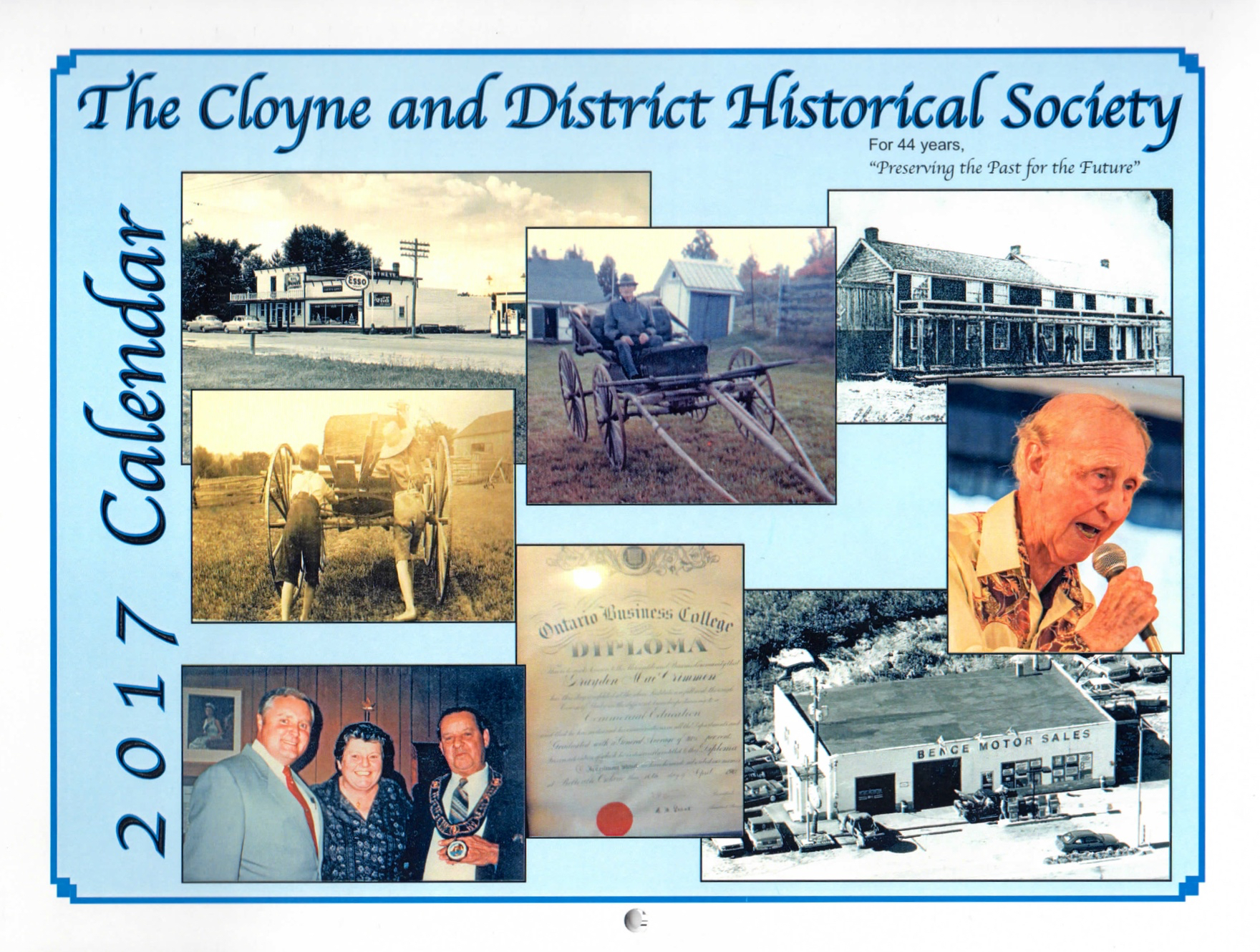 2017 Cloyne and District Historical Society Calendar