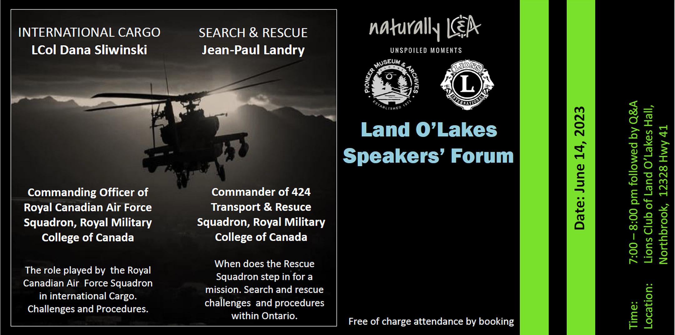 Dana Sliwinski and Jean-Paul Landy - Land O' Lakes Speakers' Forum