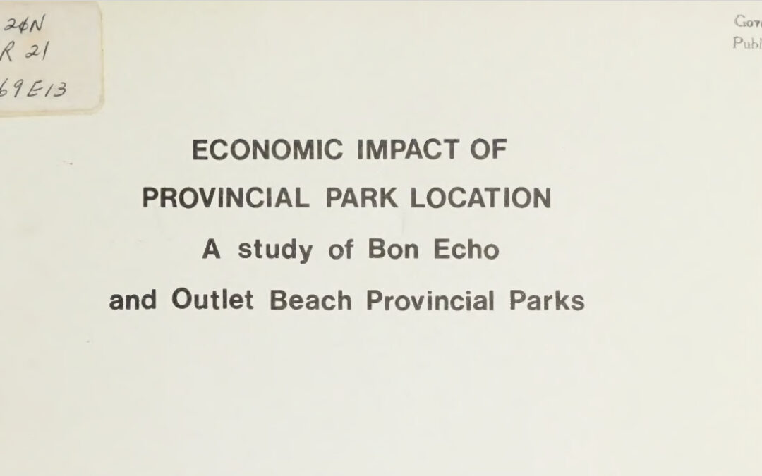 The Economic Impact of Provincial Park Location – Bon Echo