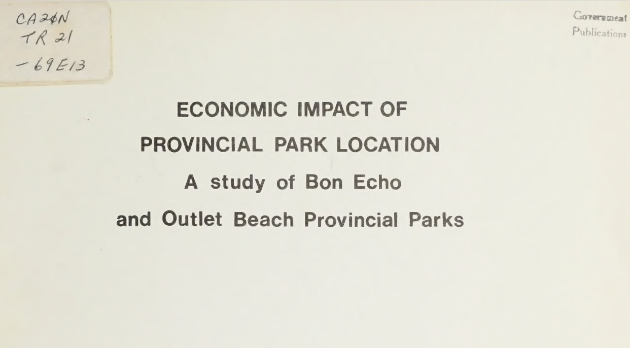 Economic Impact of Bon Echo