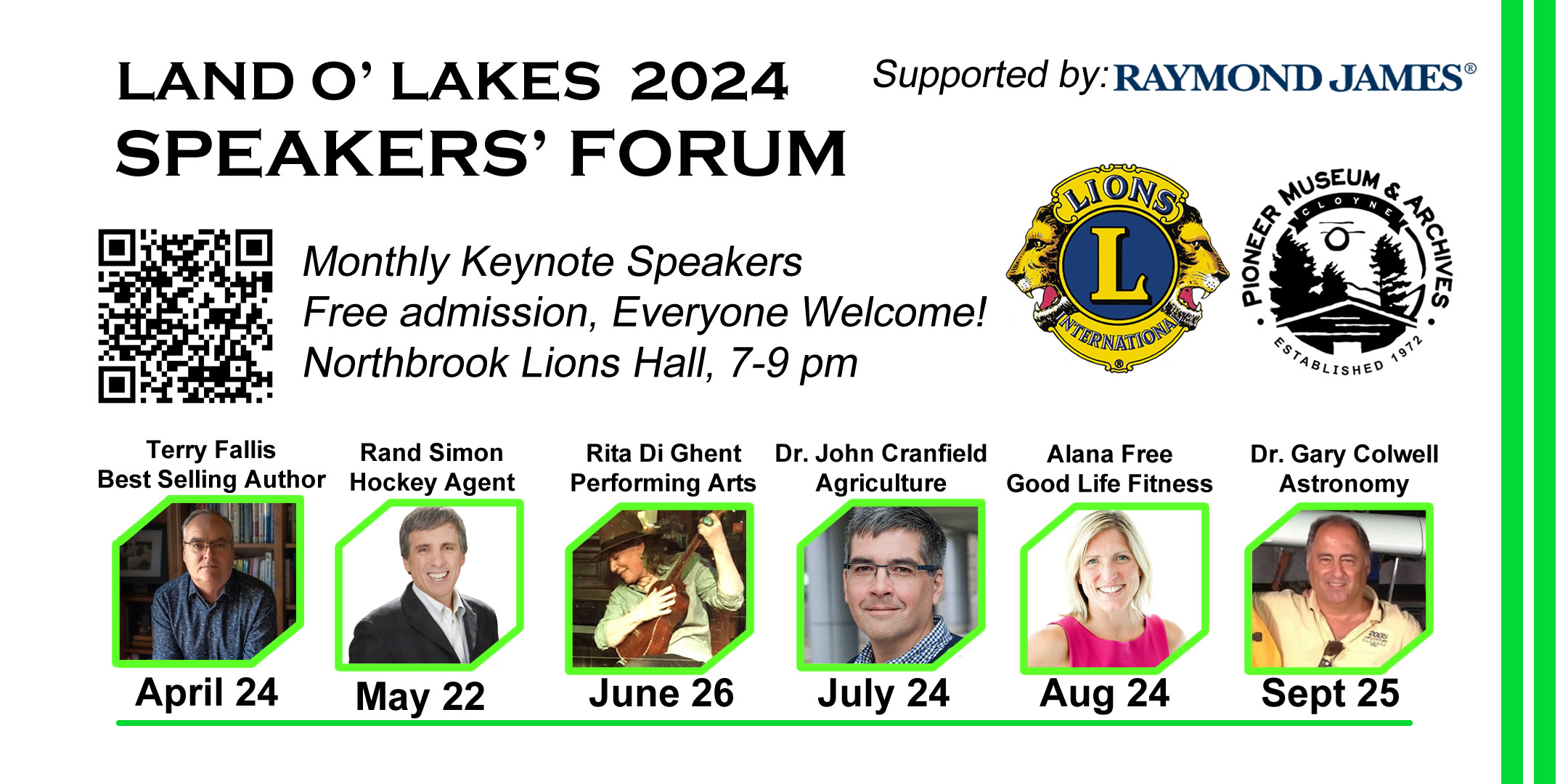 Land O' Lakes Speakers' Forum 2024