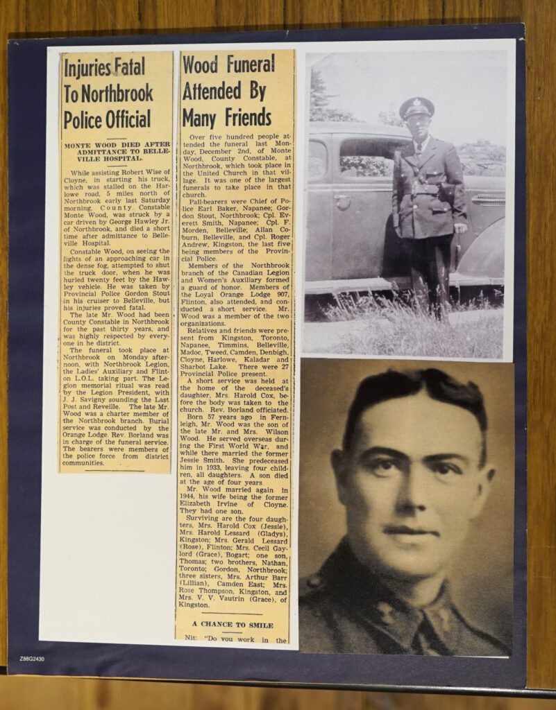 Mont Wood newspaper article.