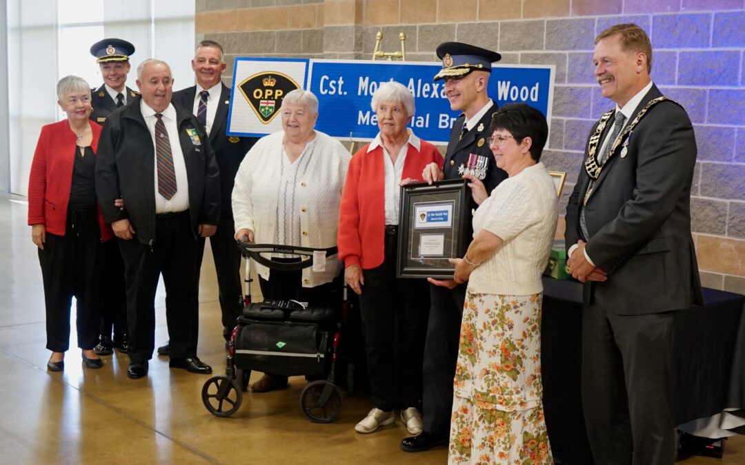 Constable Mont Wood Bridge Dedication in Napanee