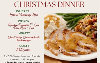 CDHS Christmas Party and Dinner – December 7th, Harlowe Hall
